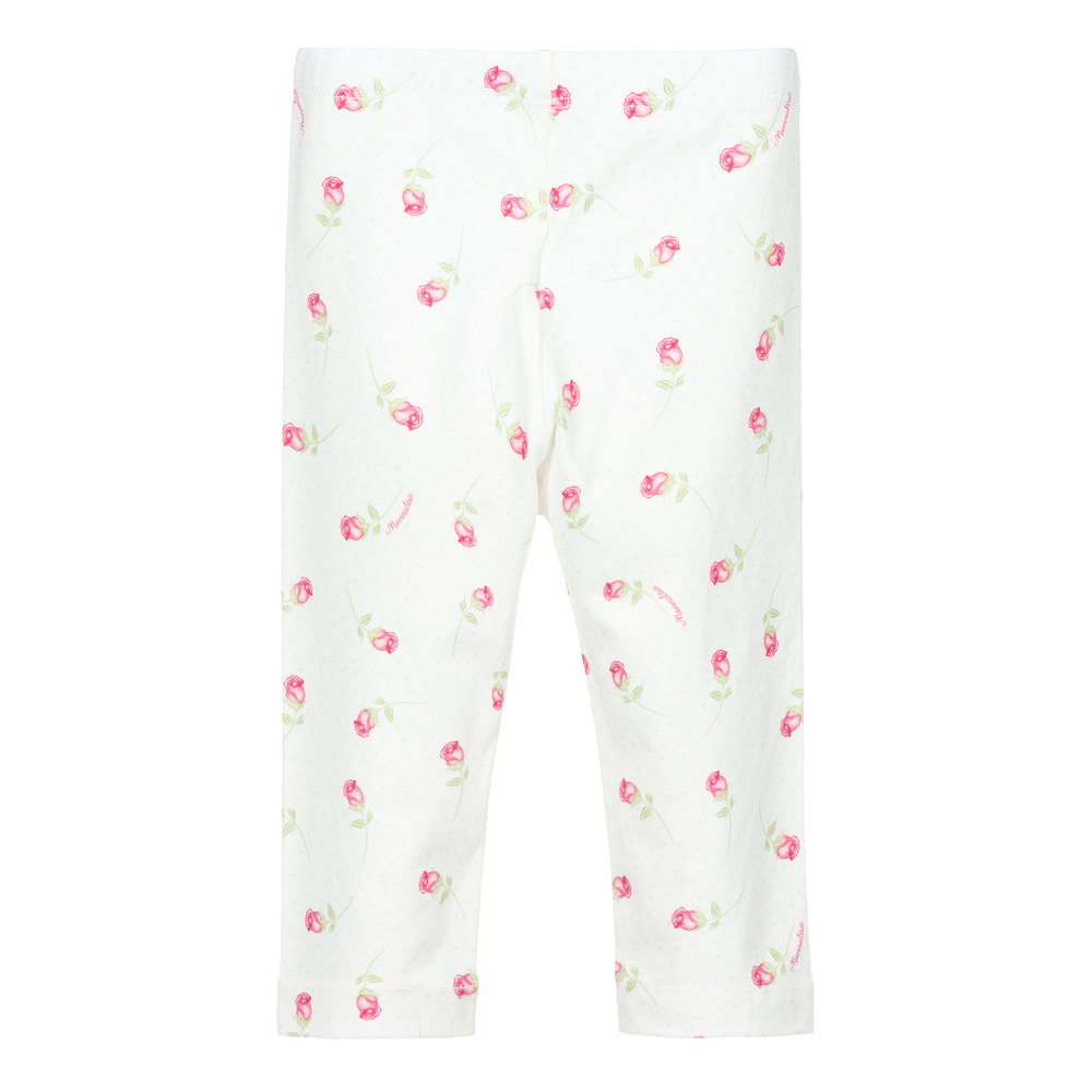 موناليزا Bebé-ليغنغزأطفال بناتي قطن لون عاجي و زهري | Childrensalon Outlet