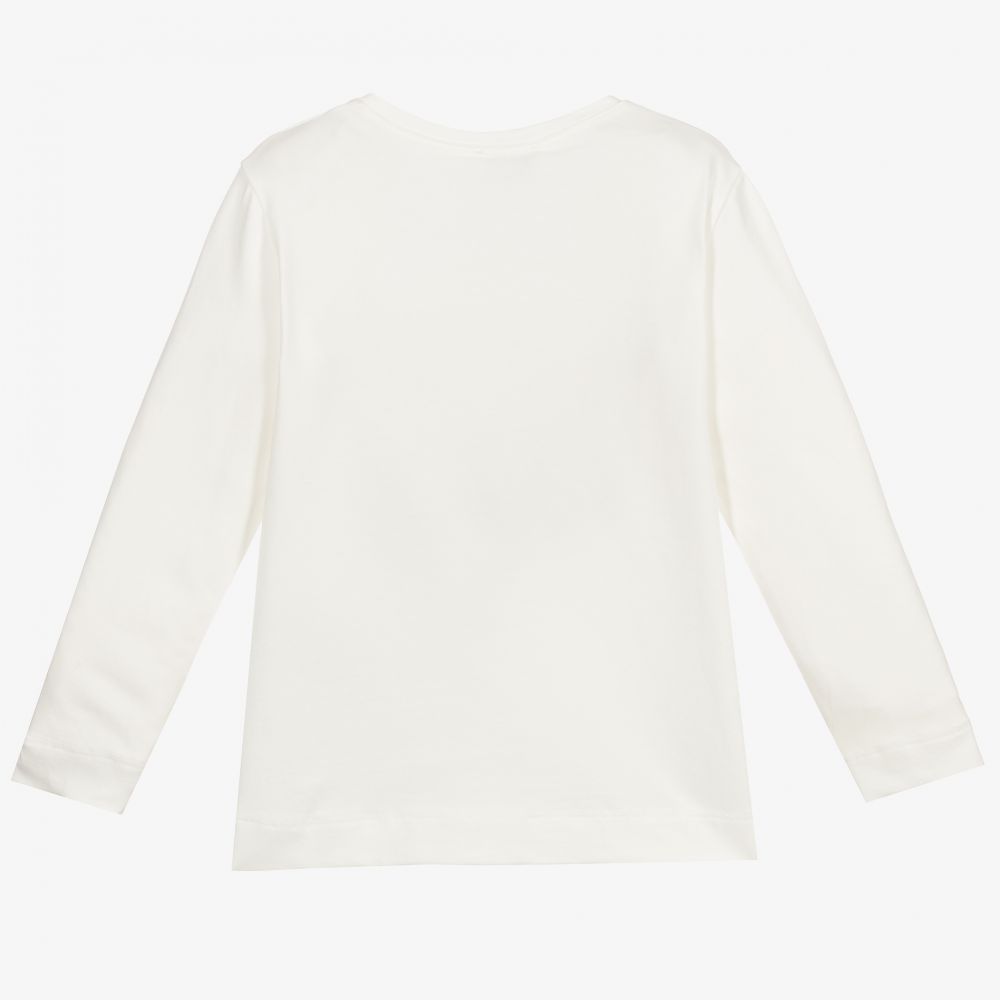 Monnalisa-Кремовый топ из хлопка для девочек | Childrensalon Outlet