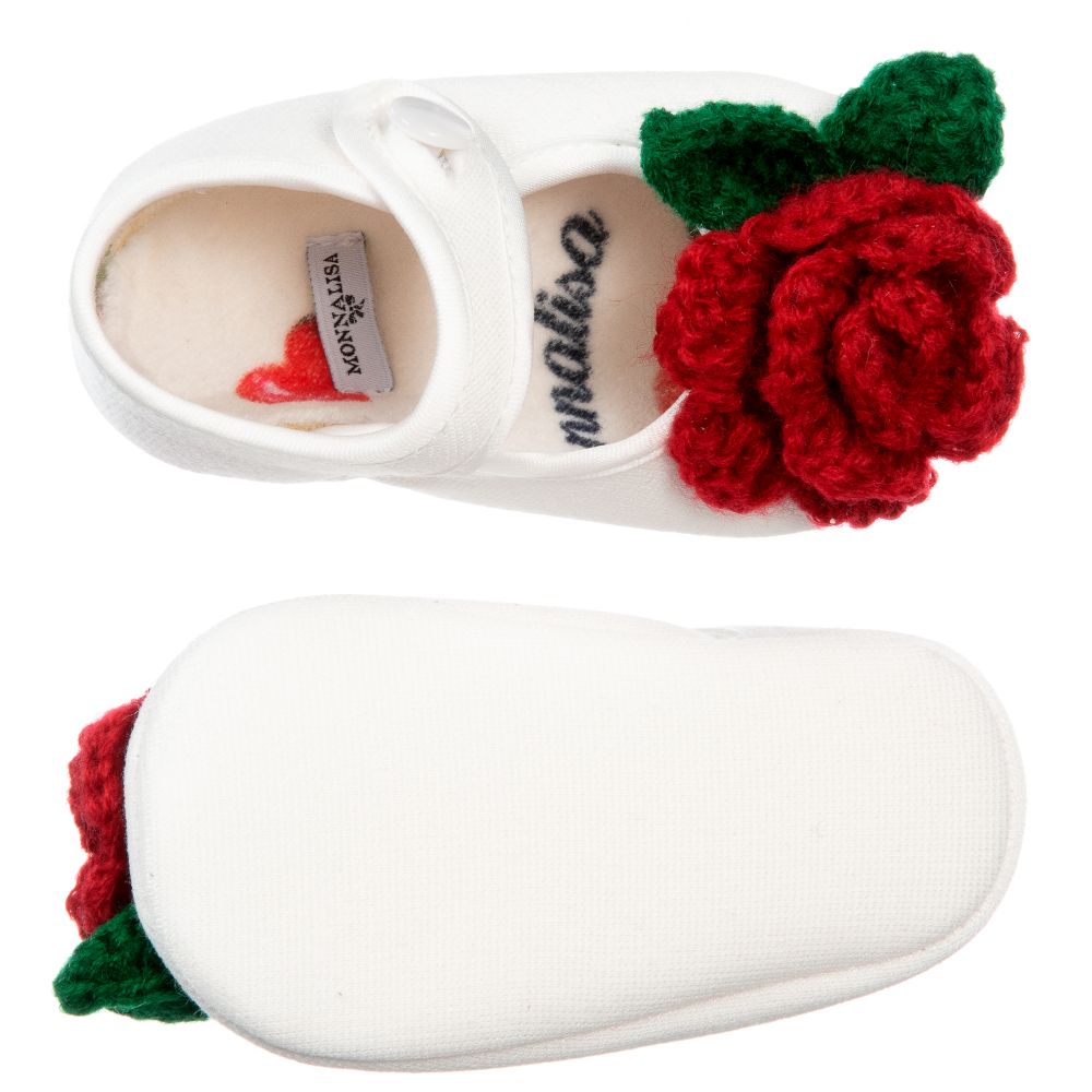 Monnalisa-Пинетки цвета слоновой кости | Childrensalon Outlet