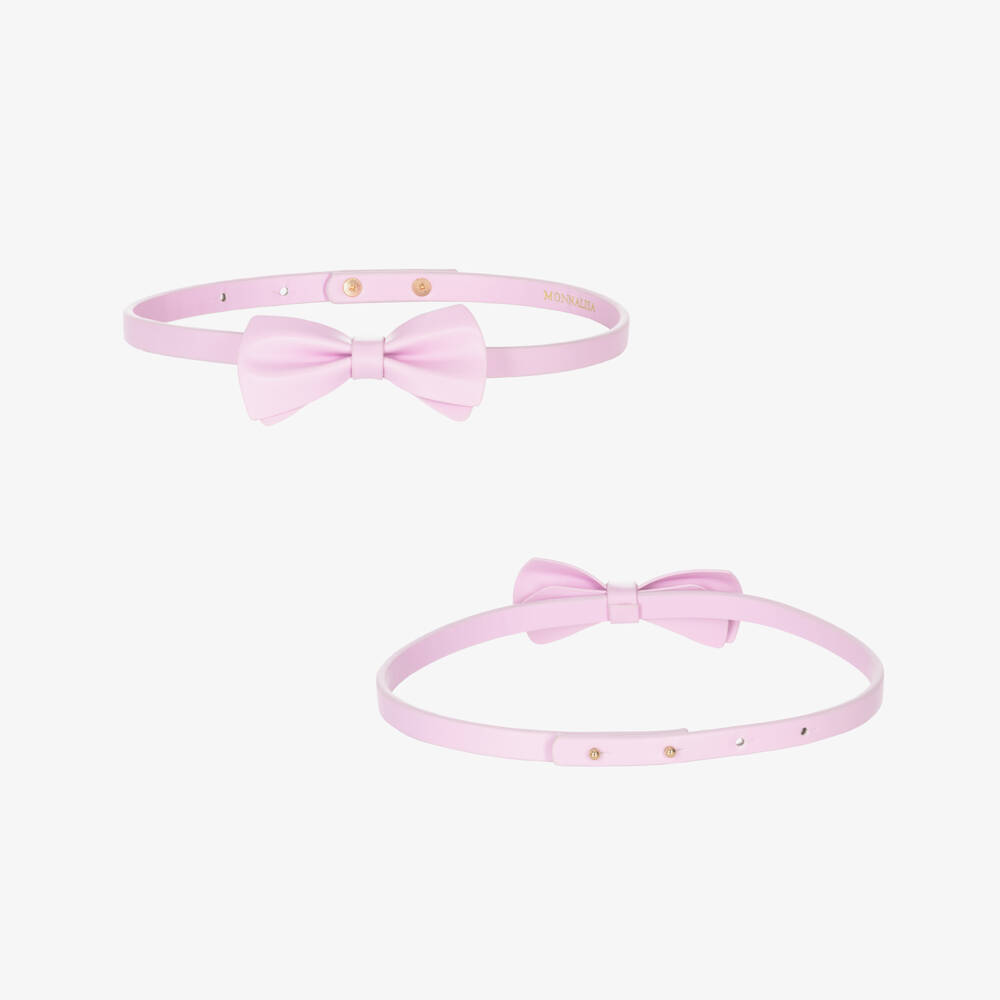 Monnalisa-Junior Girls White & Pink Wonderland Gown | Childrensalon Outlet