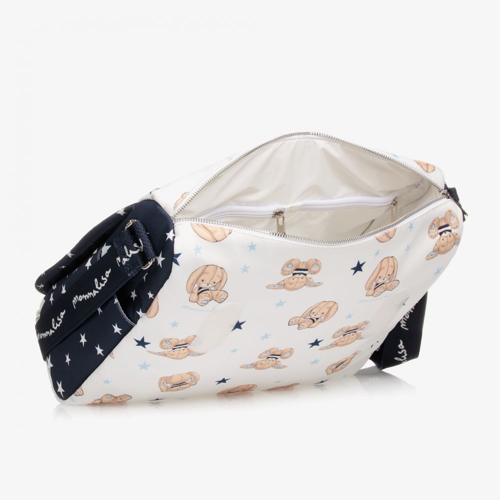 Monnalisa-حقيبة لمستلزمات الأطفال قطن جيرسي لون كحلي (34 سم) | Childrensalon Outlet