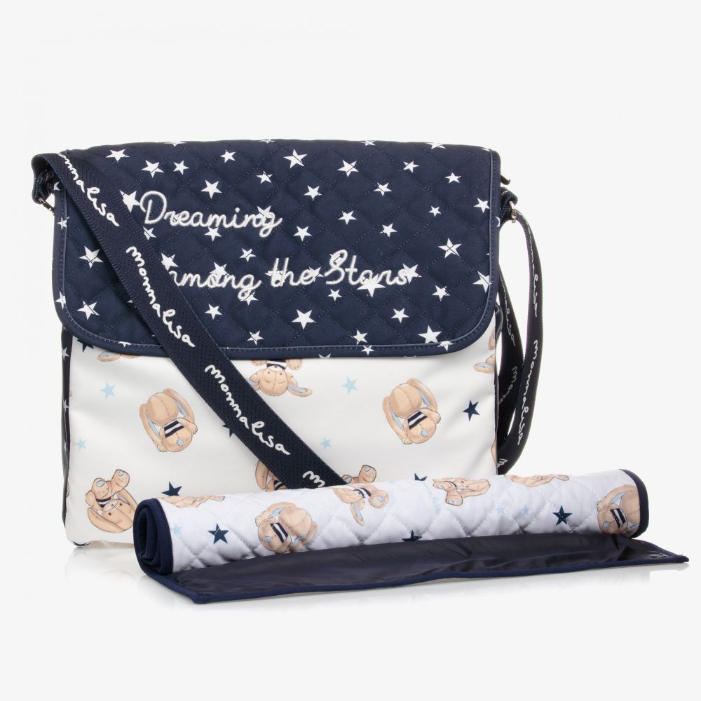 Monnalisa - Navy Blue Changing Bag (34cm) | Childrensalon