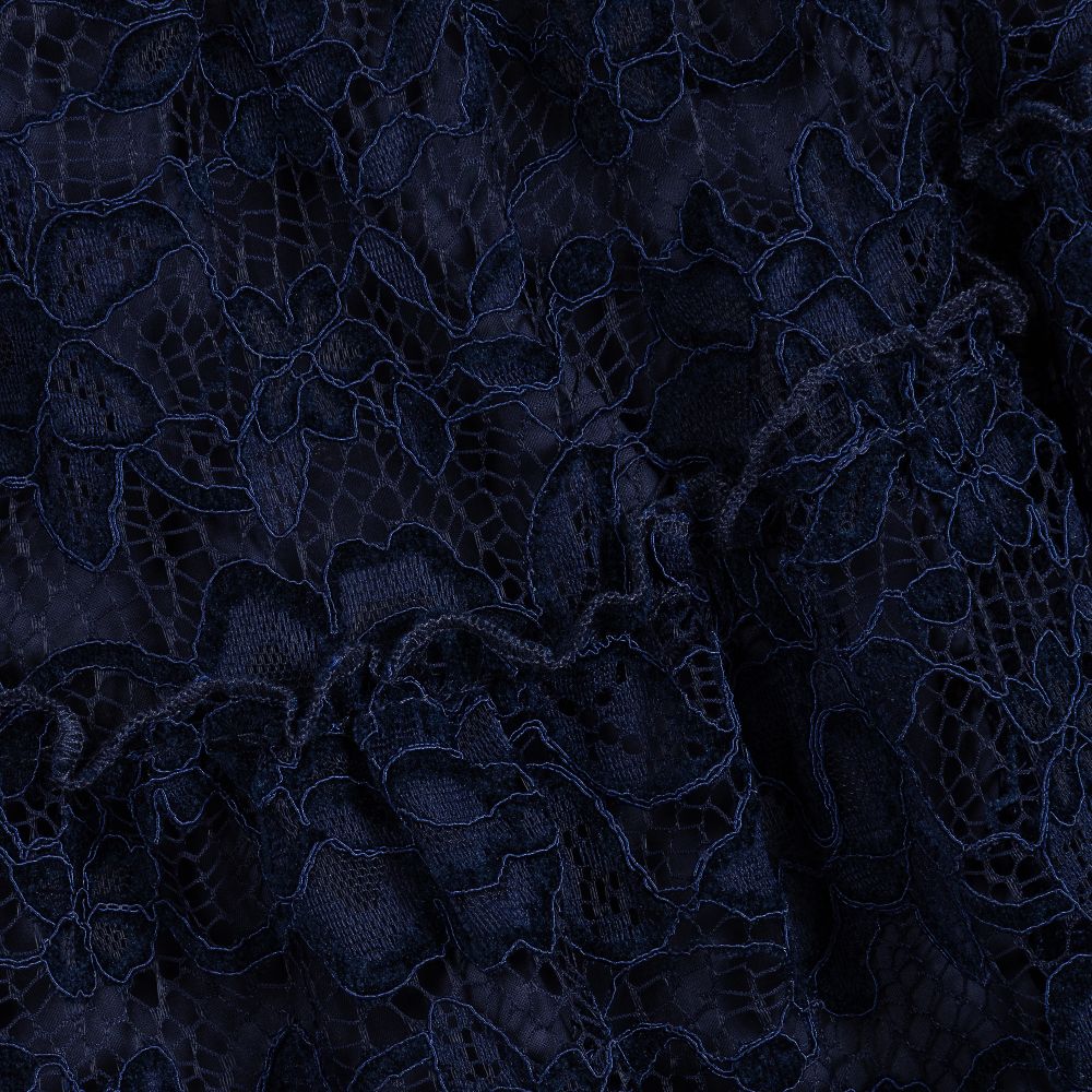 Monnalisa-Темно-синяя кружевная юбка | Childrensalon Outlet