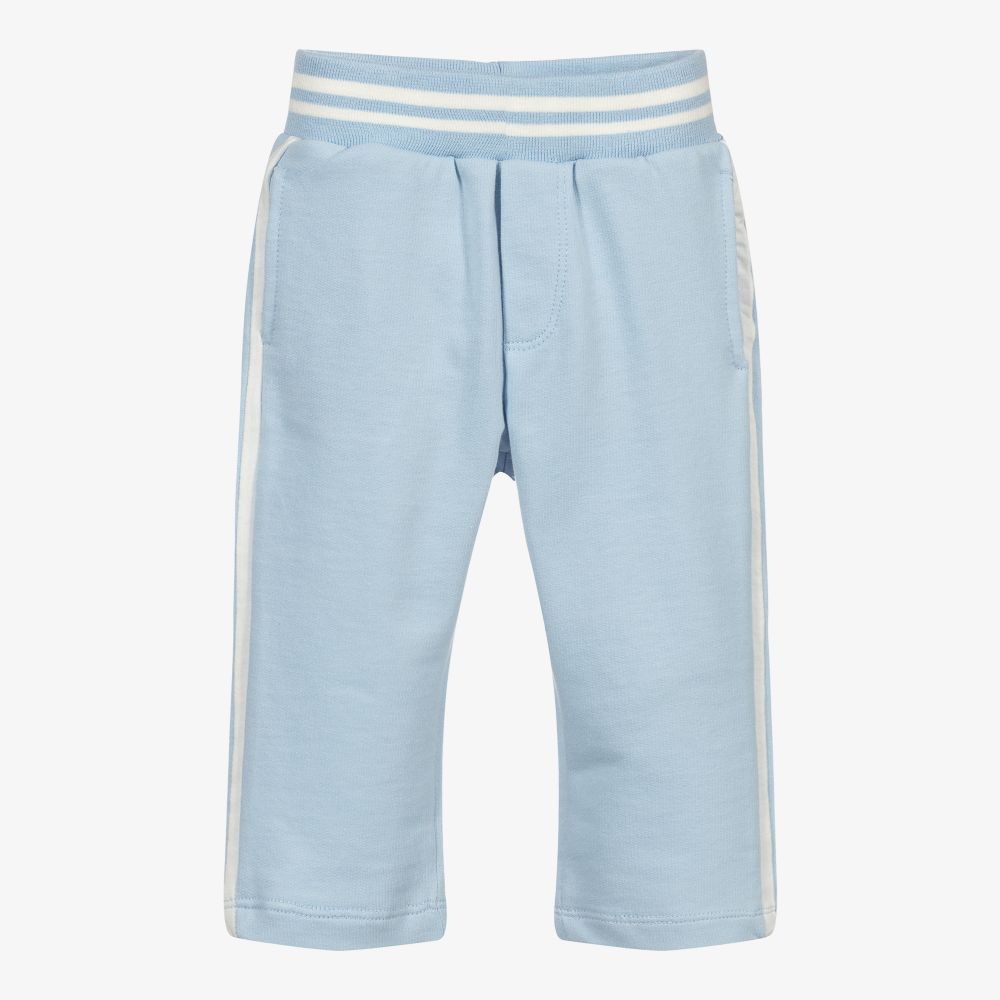 Monnalisa - Pale Blue Cotton Joggers | Childrensalon