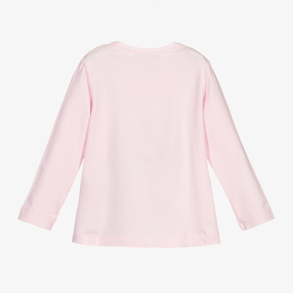 Monnalisa-توب قطن جيرسي لون زهري فاتح للبنات | Childrensalon Outlet