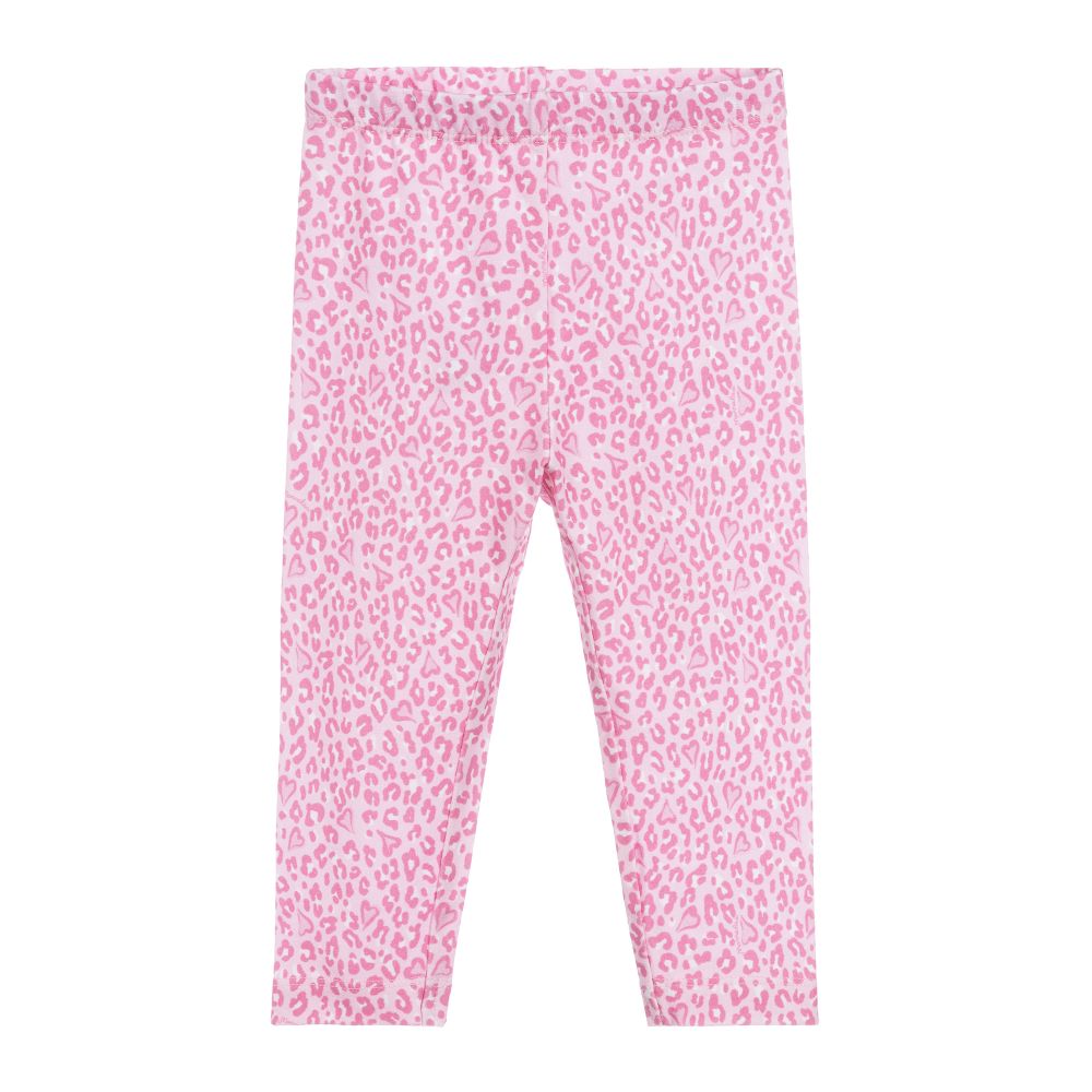 Monnalisa-Розовые легинсы с анималистичным принтом | Childrensalon Outlet