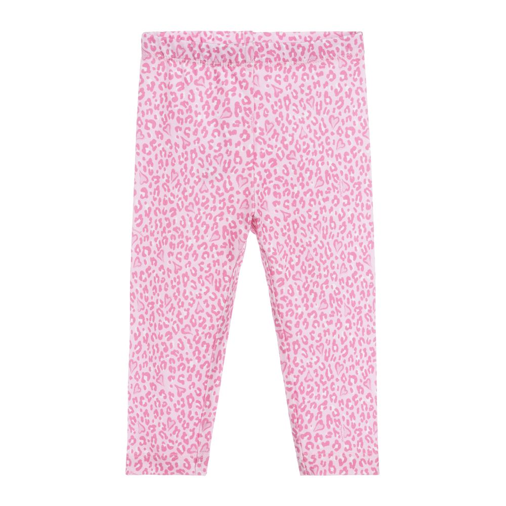 Monnalisa - Rosafarbene Leggings mit Tiermuster | Childrensalon