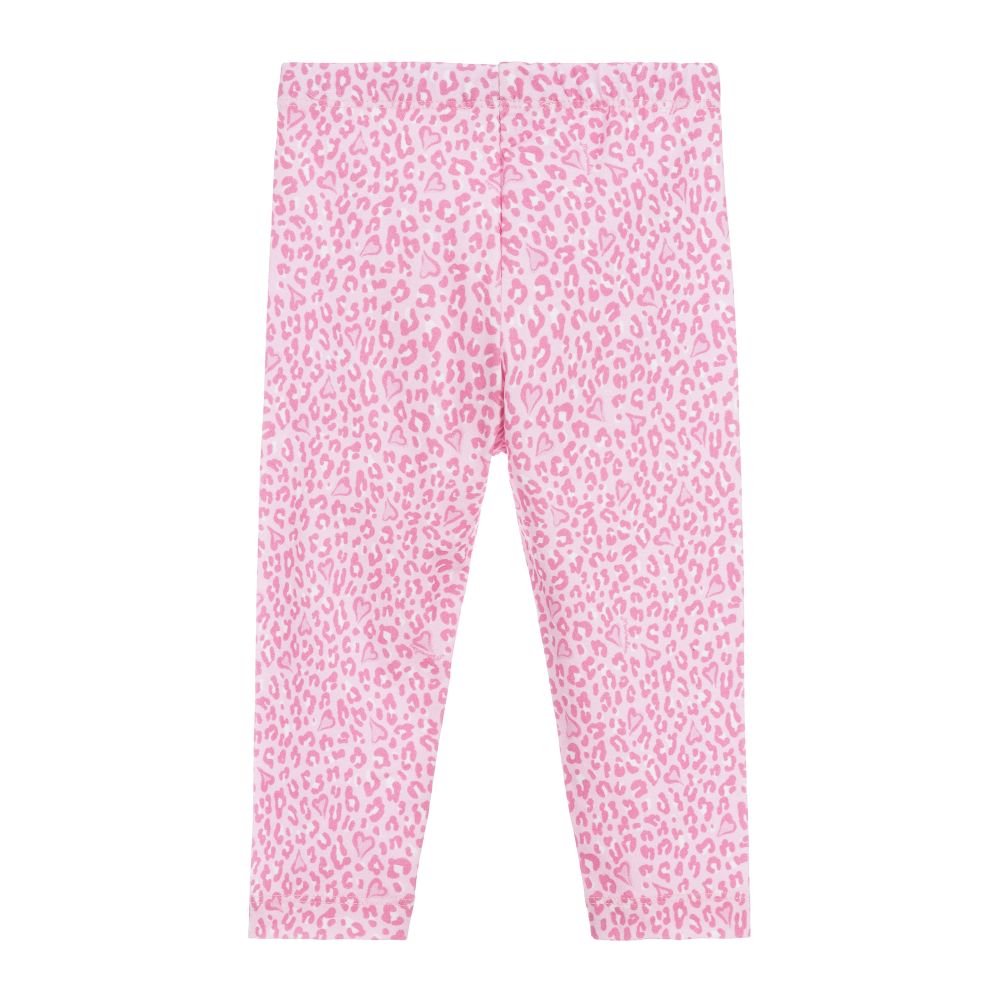 Monnalisa-Pink Animal Print Leggings | Childrensalon Outlet