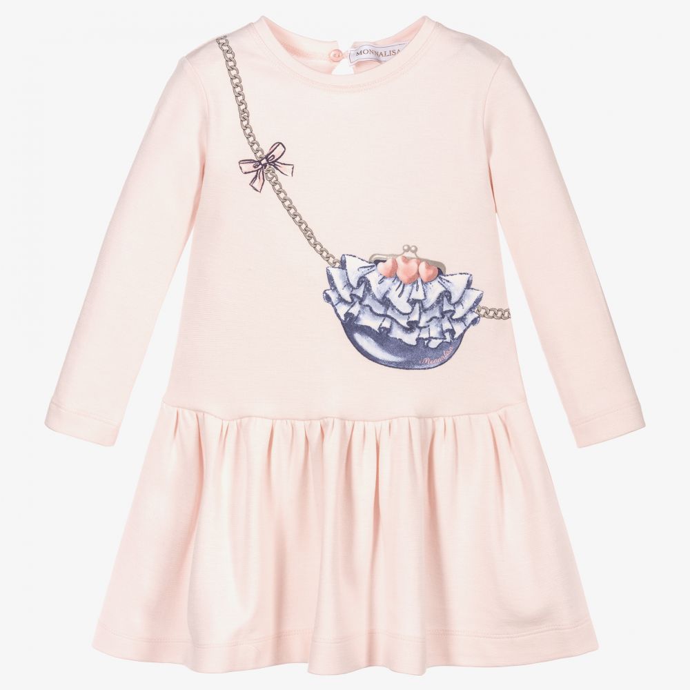 Monnalisa-Pink Bag Dress  | Childrensalon Outlet