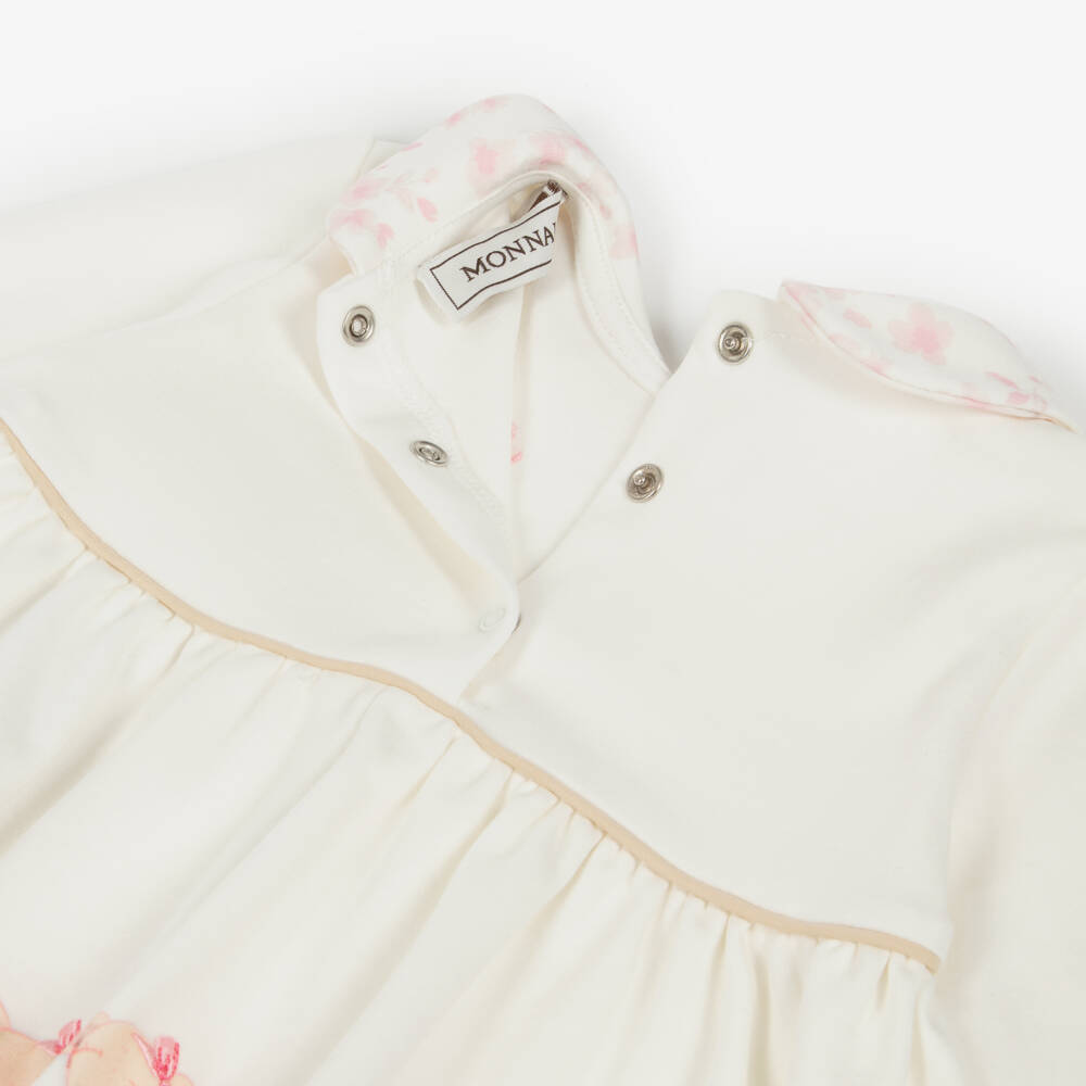 Monnalisa-Pink Bear 2pc Babygrow | Childrensalon Outlet