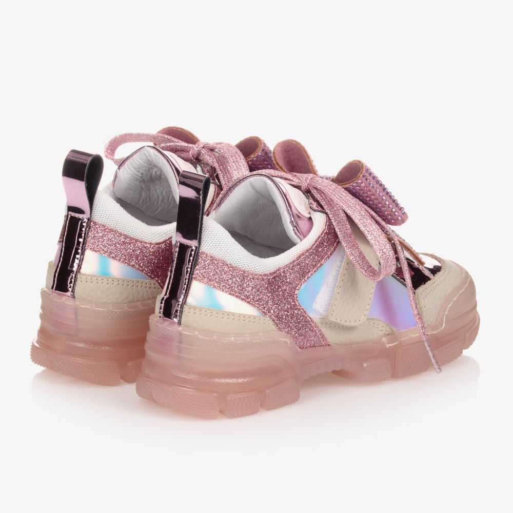pink bow trainers