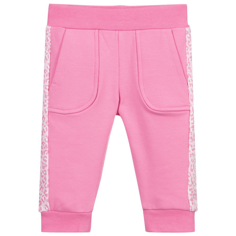 Monnalisa - Розовые хлопковые спортивные штаны для малышей | Childrensalon