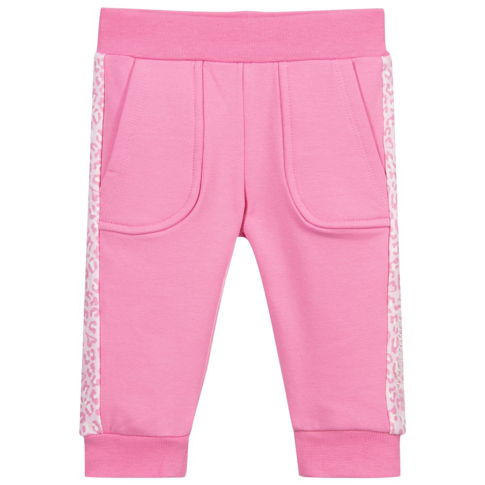 Monnalisa-Pink Cotton Baby Joggers | Childrensalon Outlet