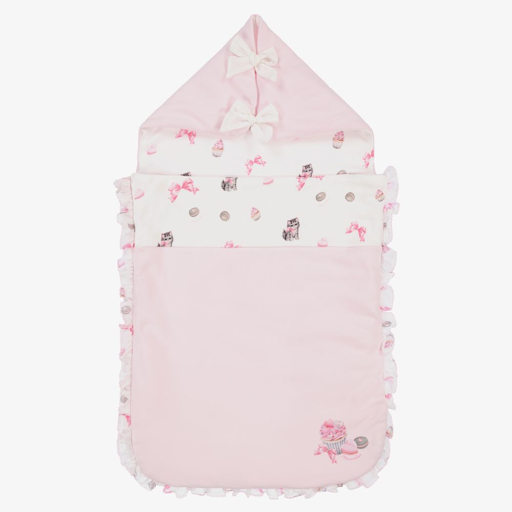 Monnalisa - Pink Cotton Baby Nest (76cm) | Childrensalon