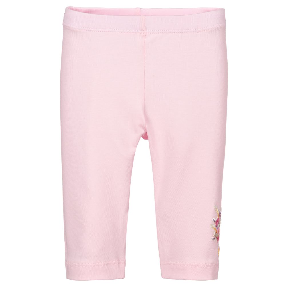 Monnalisa Bebé - Pink Cotton Disney Leggings | Childrensalon