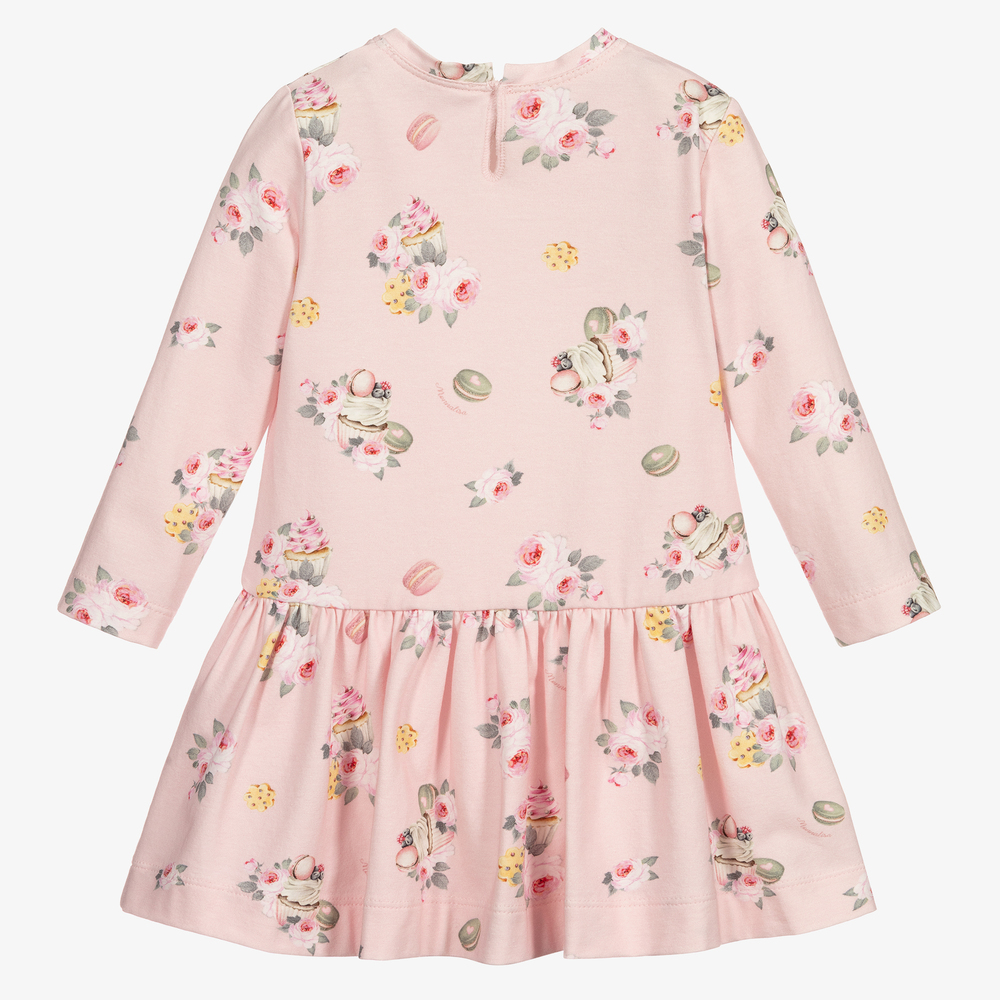 موناليزا-فستان قطن جيرسي لون زهري | Childrensalon Outlet