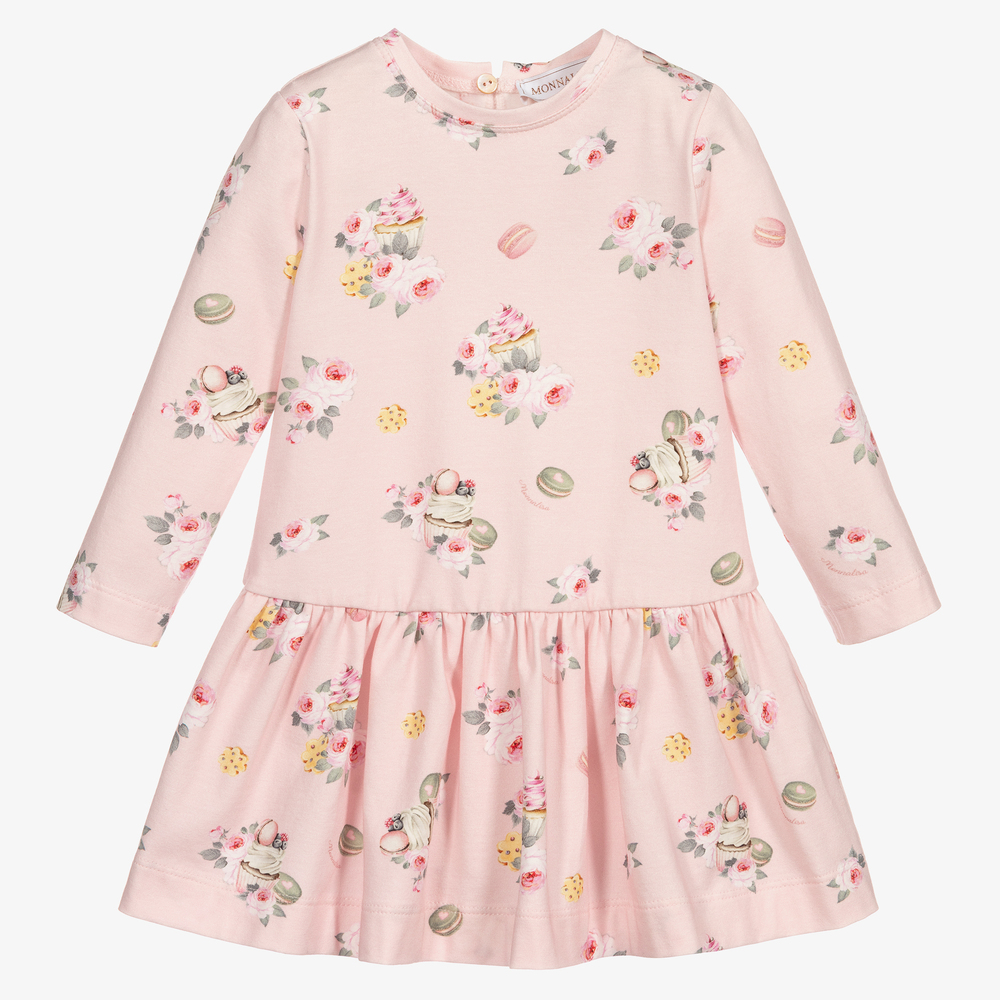 Monnalisa - Robe rose en jersey de coton | Childrensalon