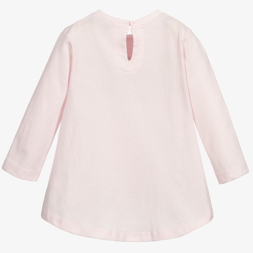 Monnalisa-توب تونيك قطن أطفال بناتي لون زهري | Childrensalon Outlet