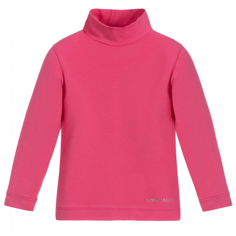 Monnalisa-Розовая водолазка из хлопка | Childrensalon Outlet