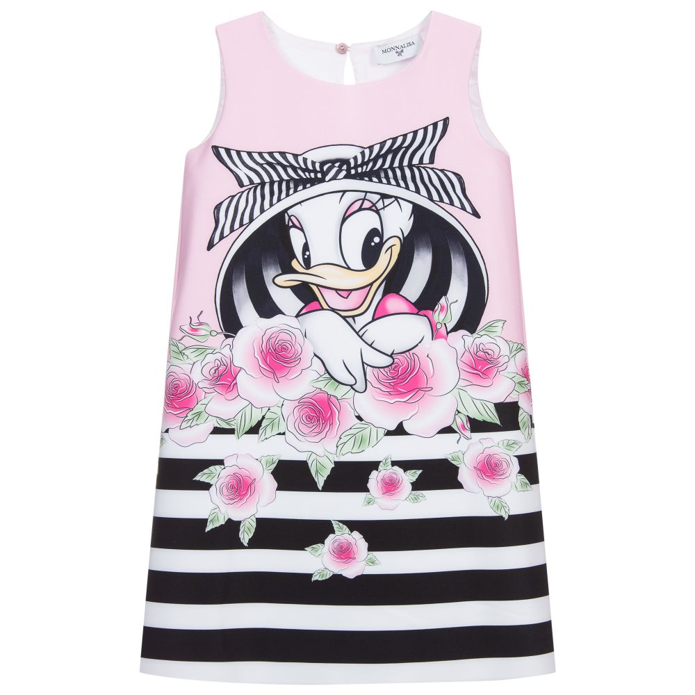 Monnalisa - Pink Daisy Duck Dress | Childrensalon