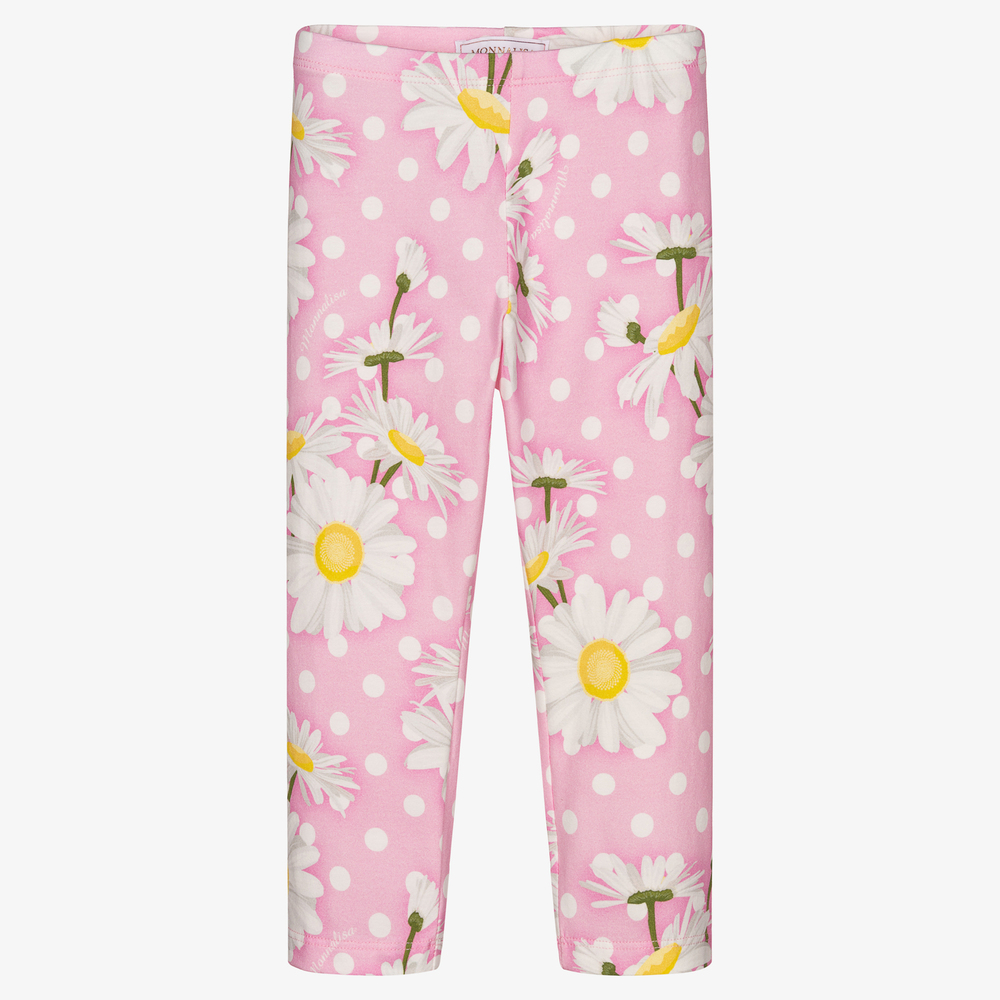 Monnalisa - Legging rose à pâquerettes | Childrensalon