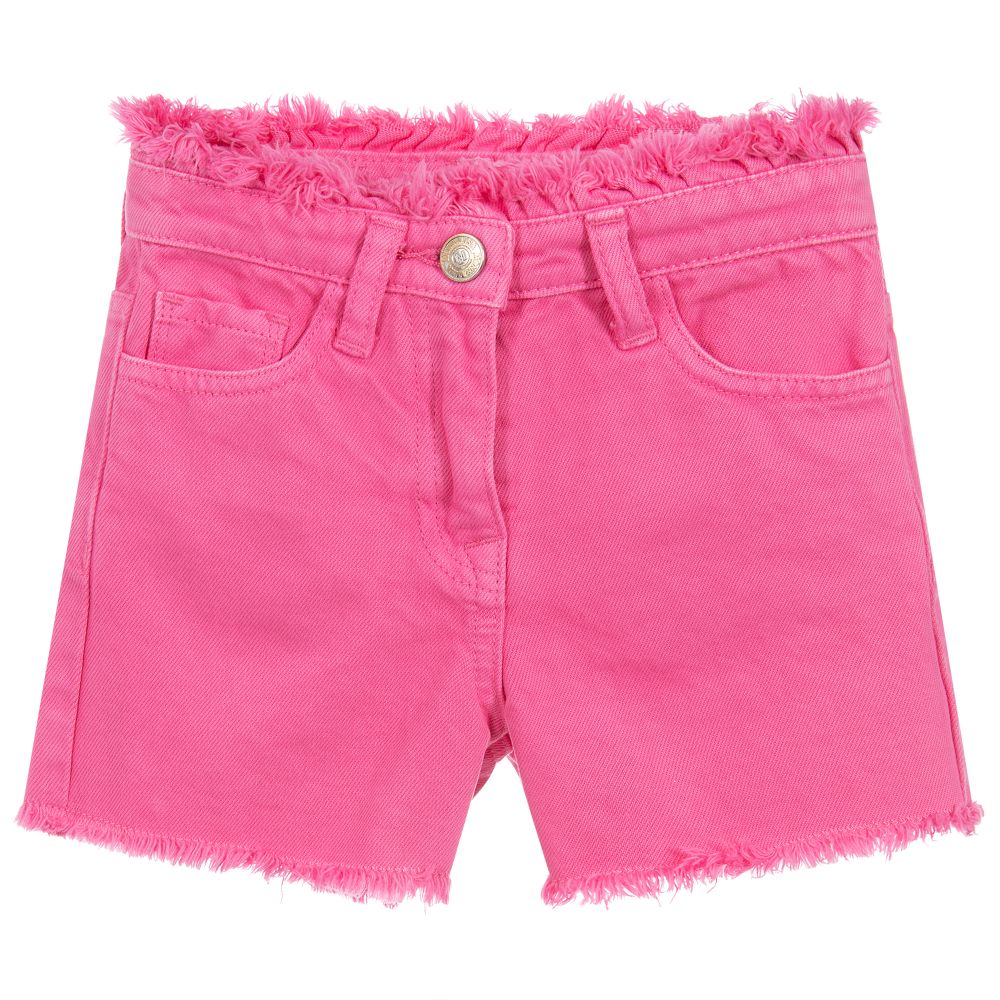 Monnalisa - Pink Denim Bugs Bunny Shorts | Childrensalon