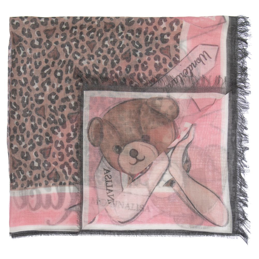 Monnalisa-Pink Disney Scarf (72cm) | Childrensalon Outlet