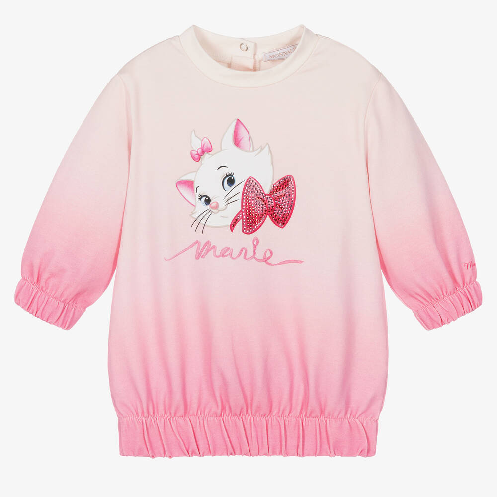 Monnalisa - Pink Disney Sweatshirt Dress | Childrensalon