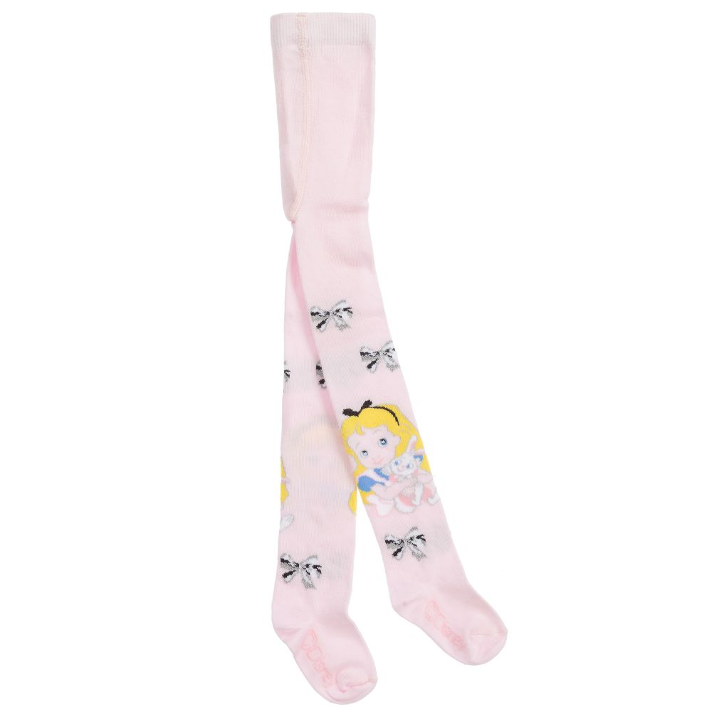 Monnalisa - Pink Disney Tights | Childrensalon