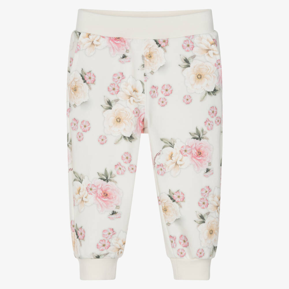 Monnalisa-Pink Floral Jogger | Childrensalon Outlet