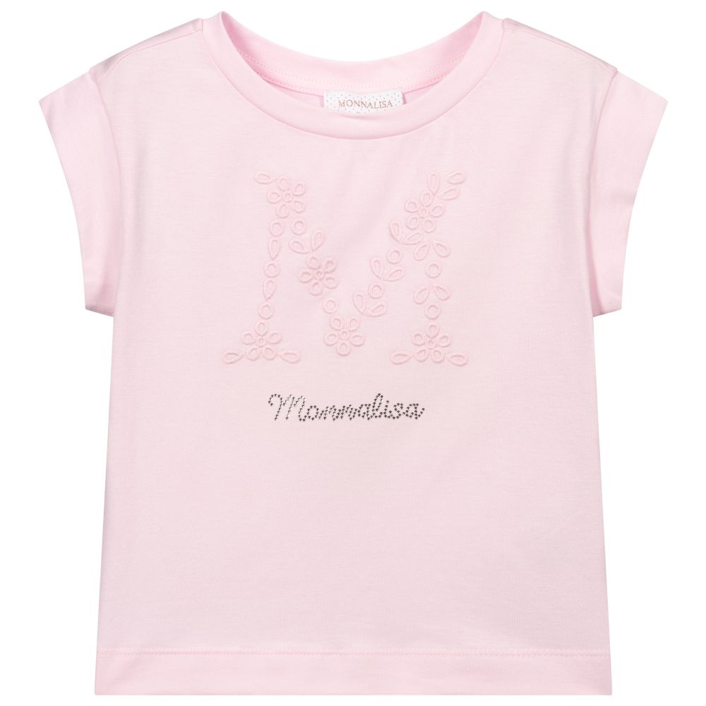 Monnalisa - Rosa T-Shirt | Childrensalon
