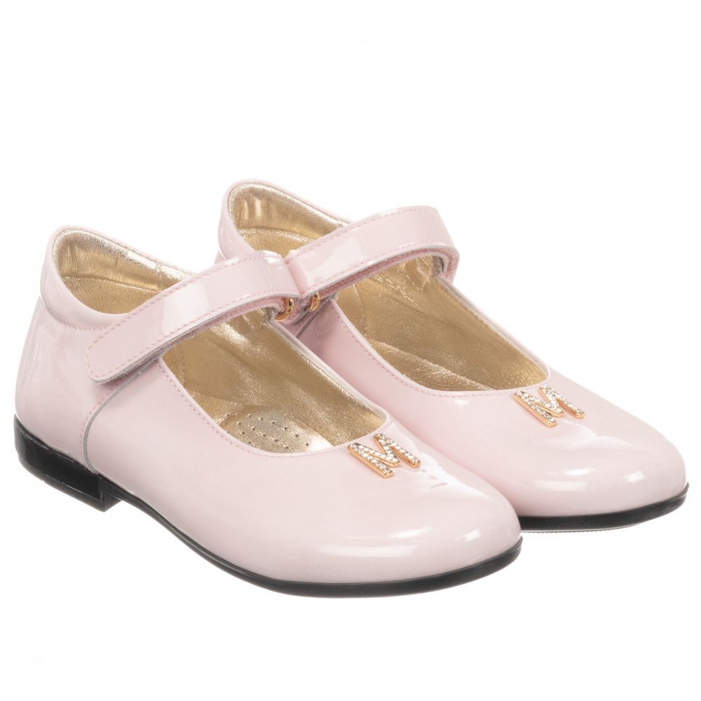 Monnalisa - حذاء جلد لامع لون زهري للبنات  | Childrensalon