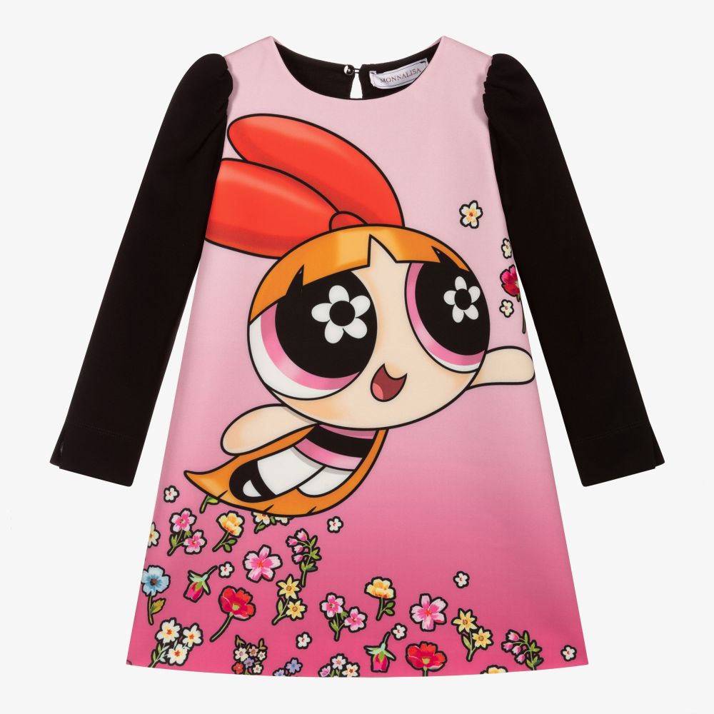 Monnalisa-Pink Powerpuff Girls Dress | Childrensalon Outlet