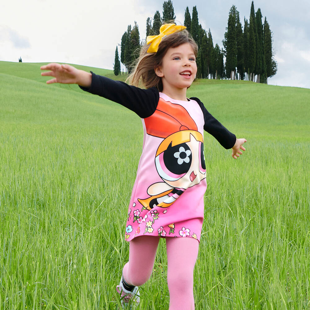 Monnalisa-Pink Powerpuff Girls Dress | Childrensalon Outlet