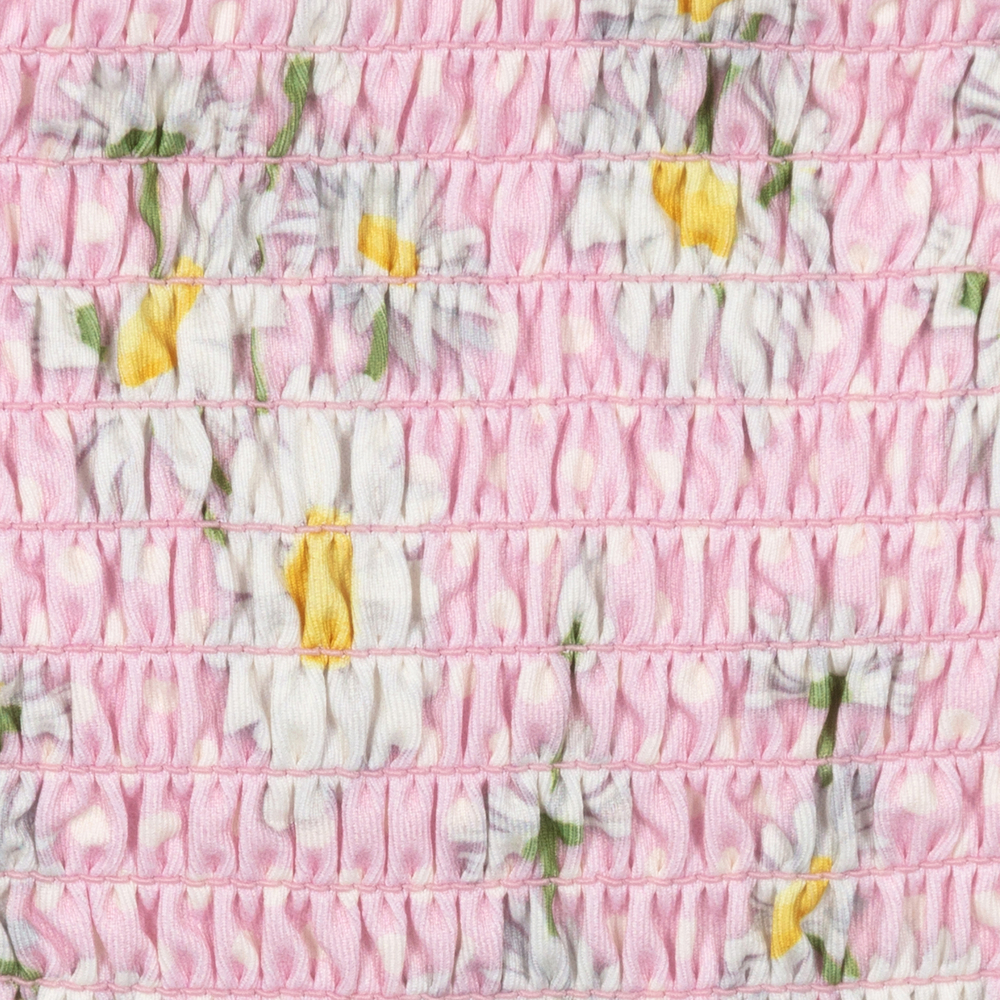 Monnalisa-Pink Ruched Daisies Bikini | Childrensalon Outlet