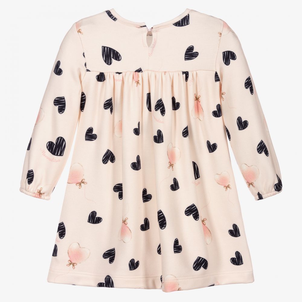 موناليزا-فستان فيسكوز جيرسي لون زهري وكحلي | Childrensalon Outlet