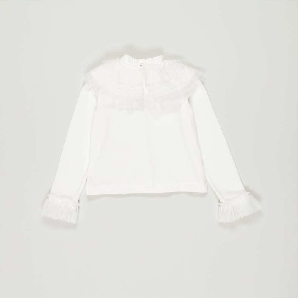 Monnalisa-Preloved Girls Ivory Turtleneck Top (7 years) | Childrensalon Outlet
