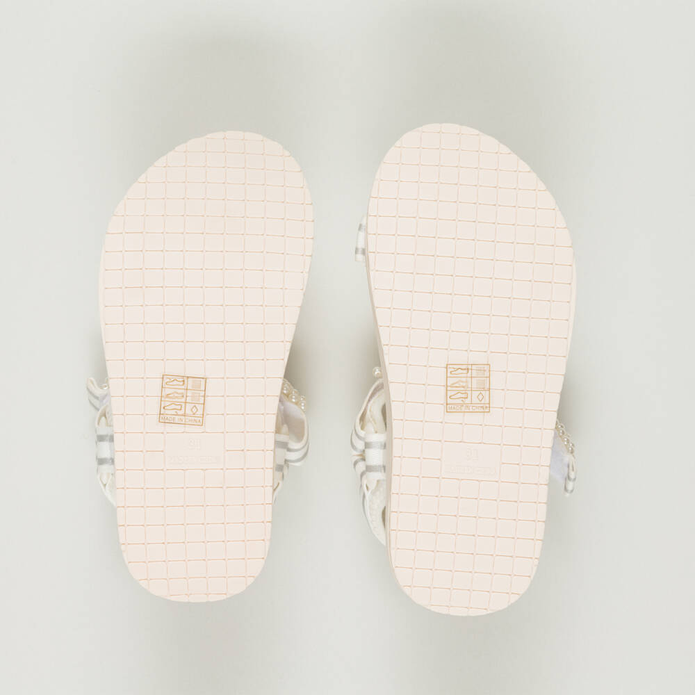 Monnalisa-Preloved Girls White Pearl Sandals (EU31 / UK12.5) | Childrensalon Outlet