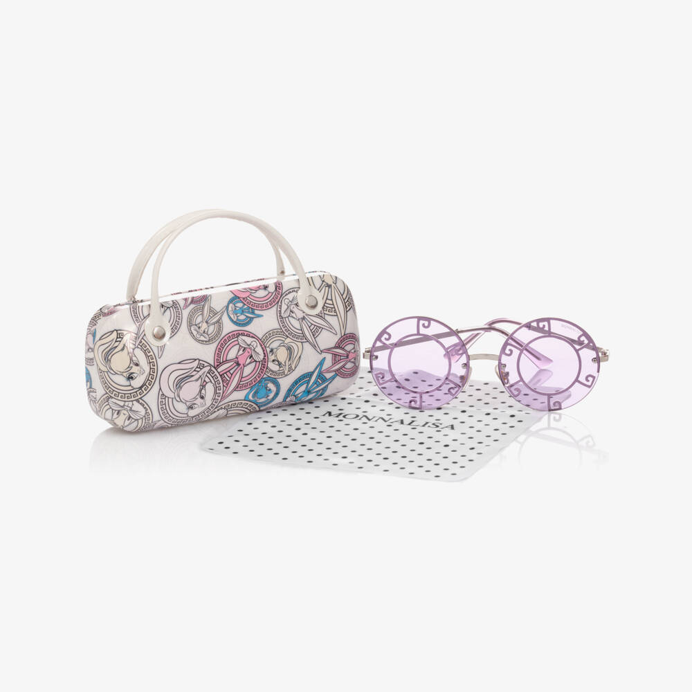 Monnalisa-Фиолетовые солнцезащитные очки с футляром (UV400) | Childrensalon Outlet
