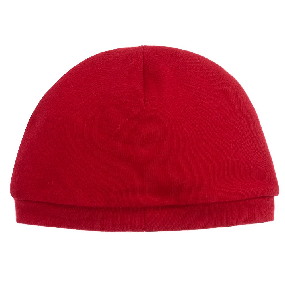 Monnalisa-قبعة قطن لون أحمر للمولودات | Childrensalon Outlet