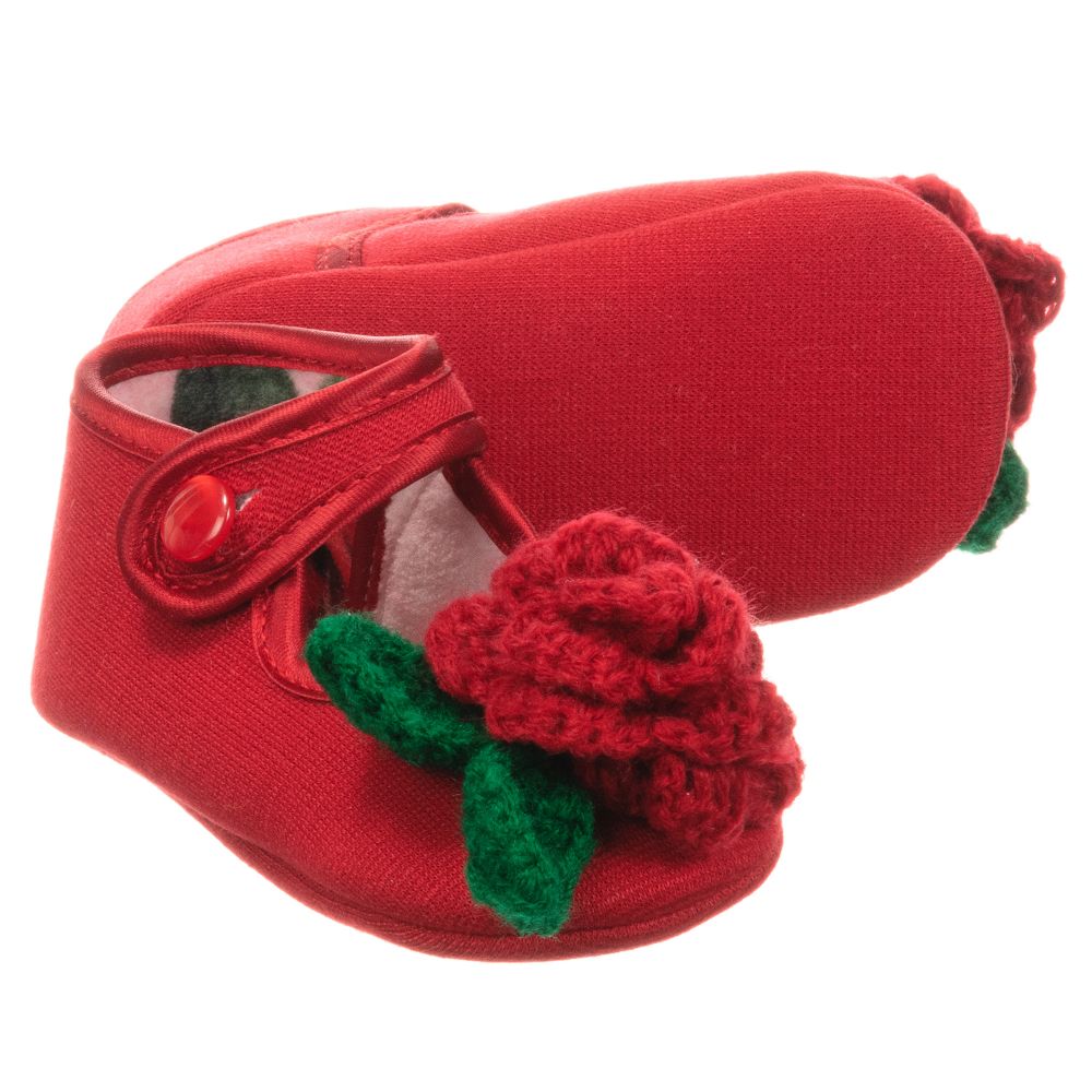 Monnalisa - Red Pre-Walker Shoes  | Childrensalon