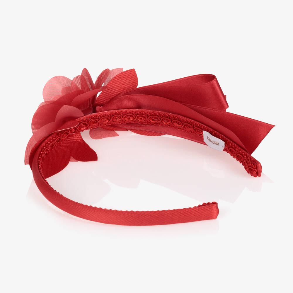 موناليزا-طوق للشعر ساتان لون أحمر للبنات | Childrensalon Outlet