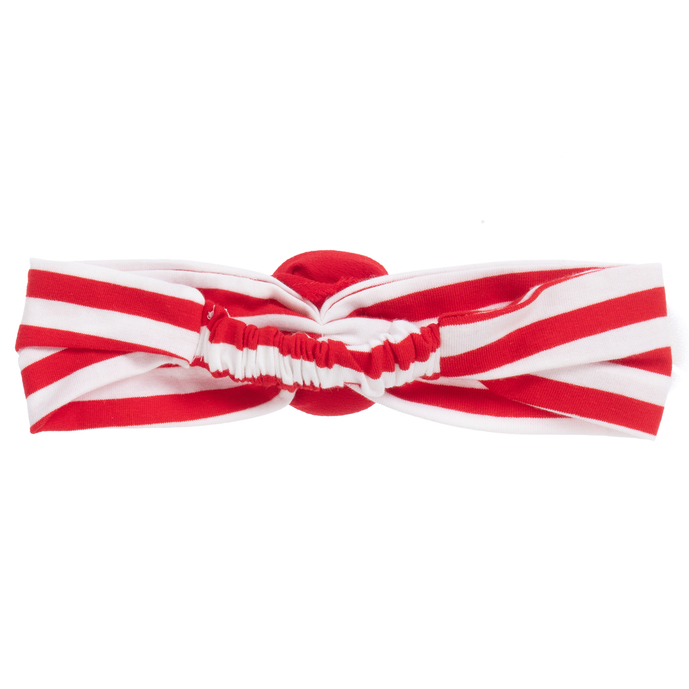 موناليزا-طوق للرأس قطن جيرسي مقلم لون أحمر وأبيض | Childrensalon Outlet