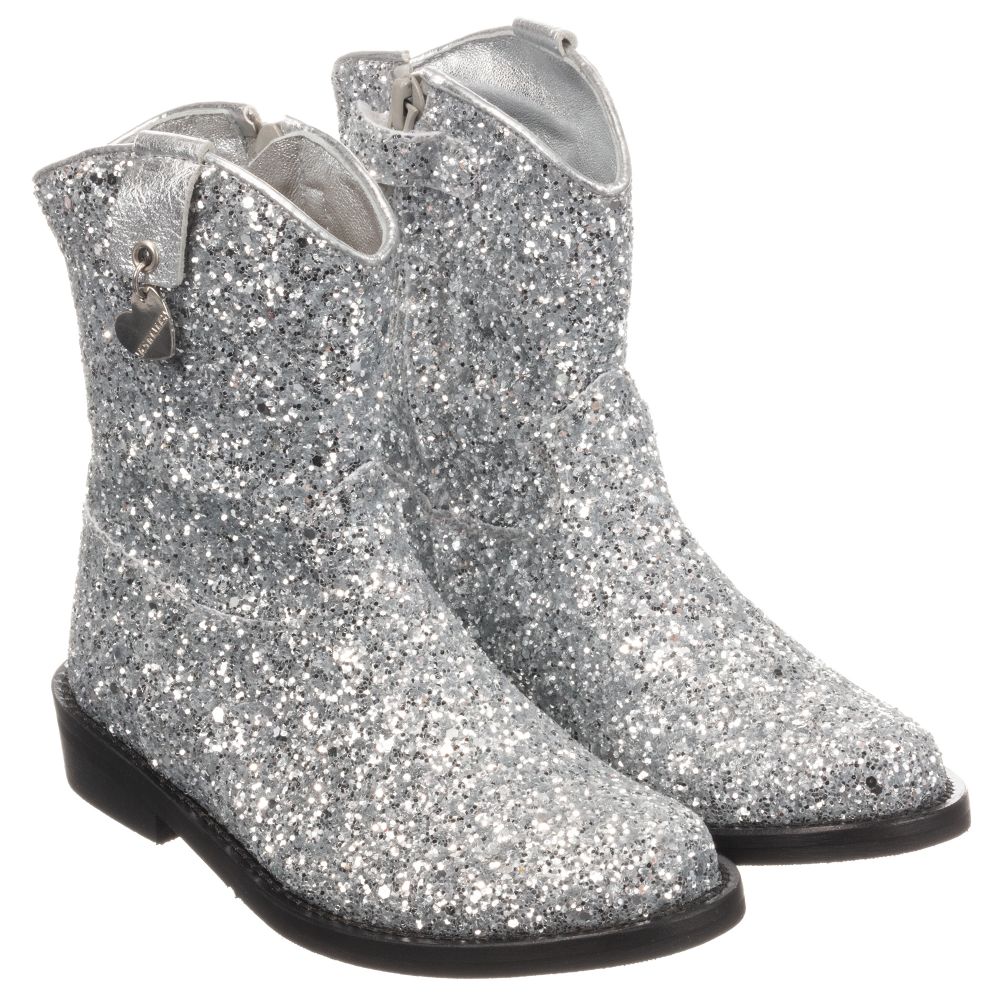 Monnalisa - Silver Glittery Boots 