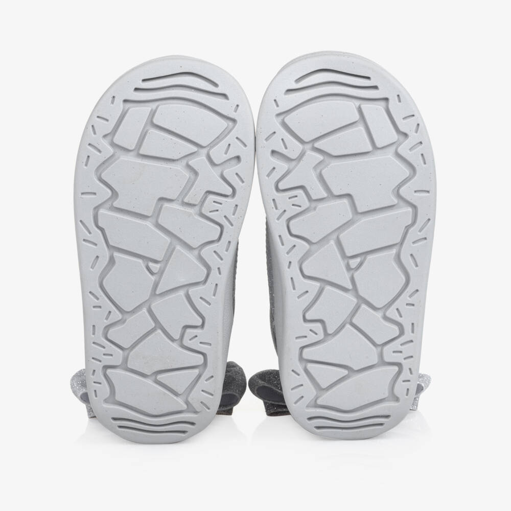 Monnalisa-Серебристые блестящие стеганые сапоги для девочек | Childrensalon Outlet