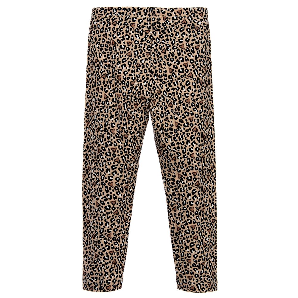 Monnalisa-Teen Beige Leopard Leggings | Childrensalon Outlet