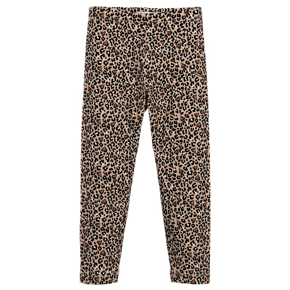 Monnalisa-Teen Beige Leopard Leggings | Childrensalon Outlet