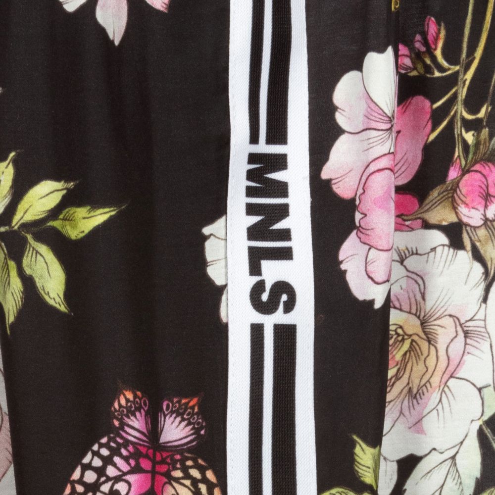 Monnalisa-Teen Black Floral Trousers | Childrensalon Outlet