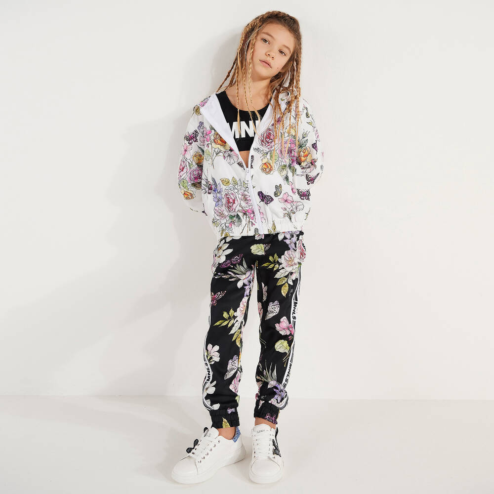 Monnalisa-Teen Black Floral Trousers | Childrensalon Outlet