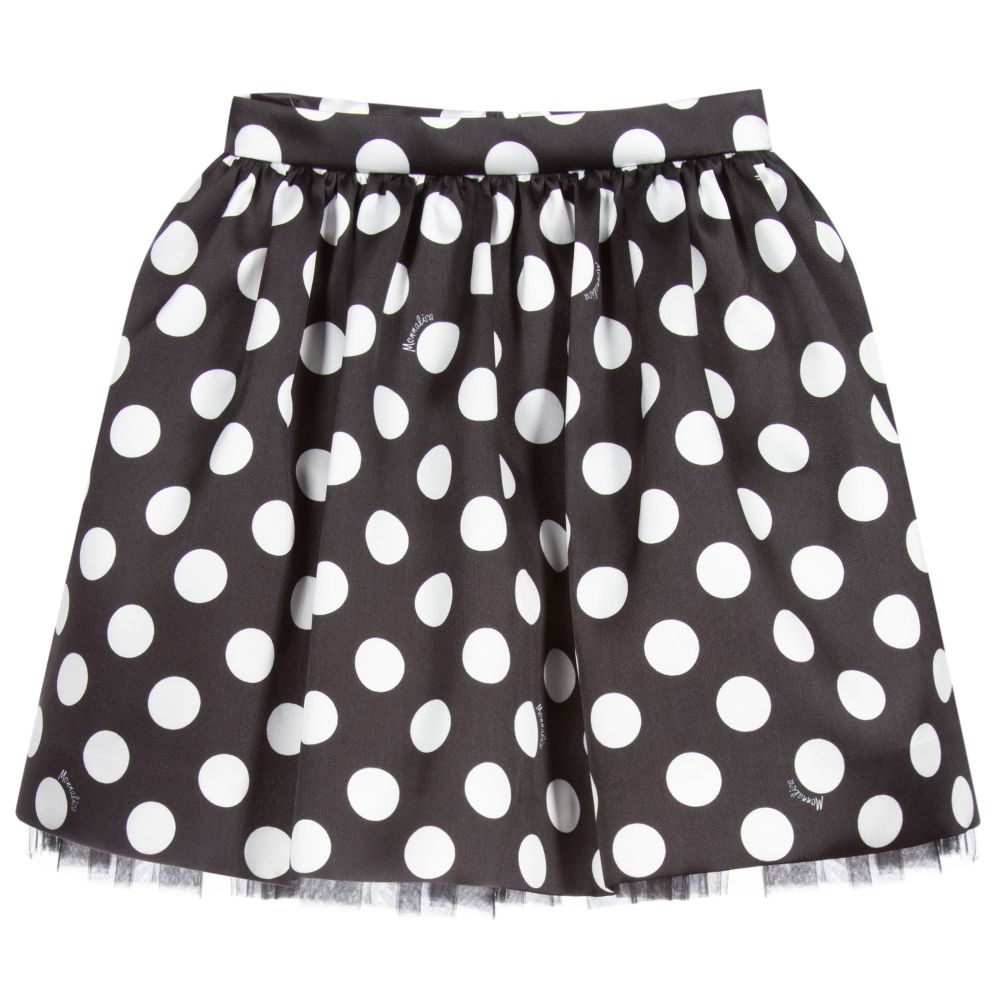 Monnalisa - Teen Black & White Dot Skirt | Childrensalon